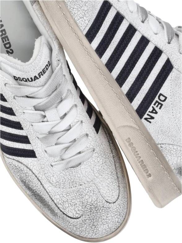 Dsquared2 Witte Suède Leren Heren Sneakers White Heren