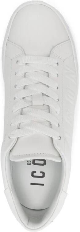 Dsquared2 Witte Veterschoenen met Gevulkaniseerde Zool White Dames