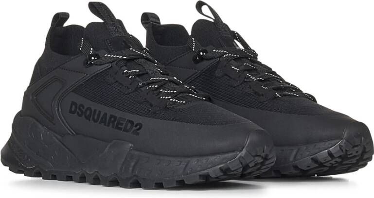 Dsquared2 Zwarte hardloopsneakers met schokabsorberende zool Black Heren