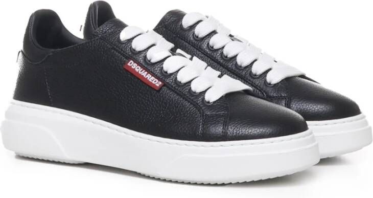 Dsquared2 Zwarte Katoen Elastaan Sneakers Black Heren