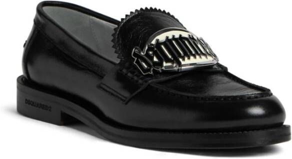 Dsquared2 Zwarte Loafers voor Mannen Black Dames