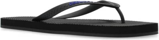 Dsquared2 Zwarte Logo In Reliëf Slip-On Sandalen Black Heren