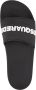 Dsquared2 Zwarte Rubberen Slippers met Wit Logo Black Heren - Thumbnail 4