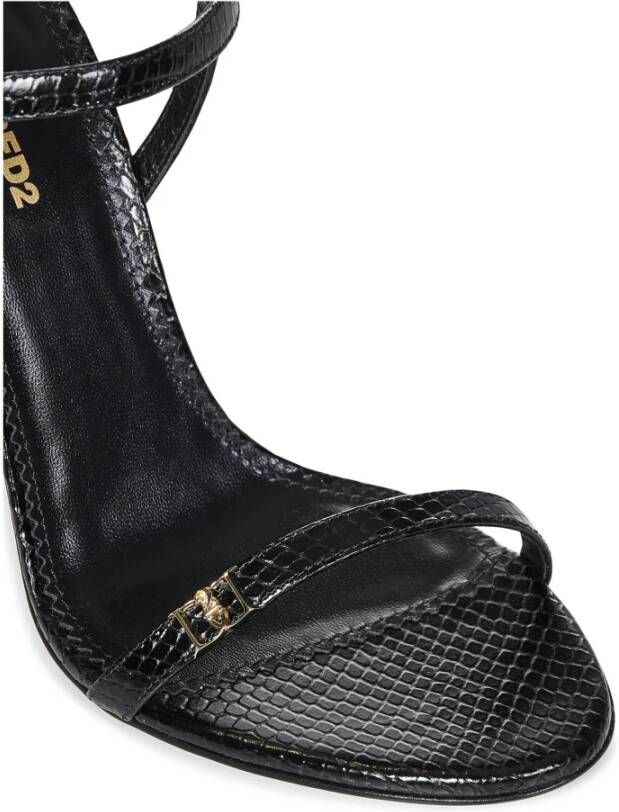 Dsquared2 Zwarte Sandalen met Dubbele D-Details Black Dames