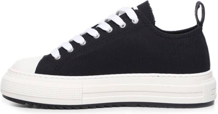 Dsquared2 Zwarte Sneakers 98%Cotton 2%Elastan Zwart Heren