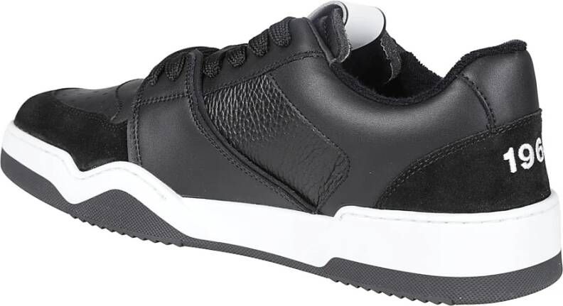 Dsquared2 Zwarte Sneakers met Korrelige Textuur Black Heren