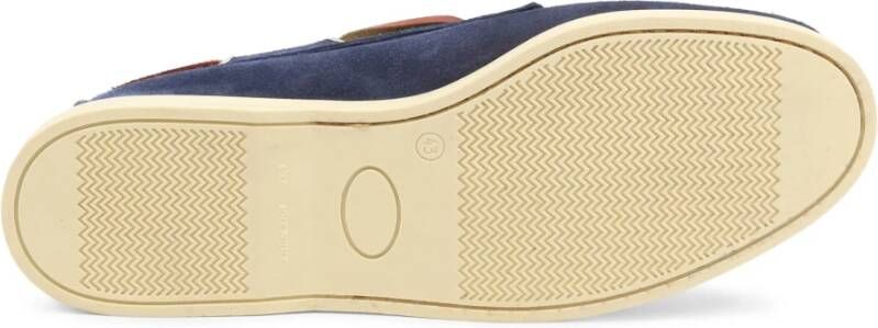 Duca di Morrone Blauwe Suède Mocassins Lente Zomer Collectie Blue Heren