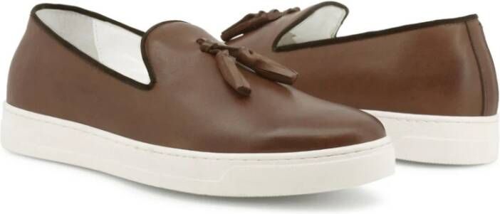 Duca di Morrone Diego Leren Loafers Lente Zomer Collectie Brown Heren