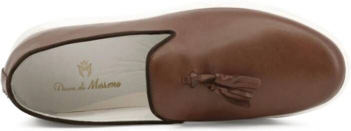 Duca di Morrone Diego Leren Loafers Lente Zomer Collectie Brown Heren