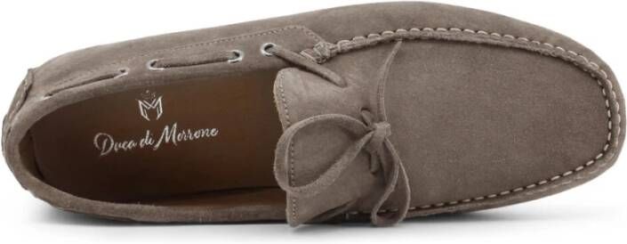 Duca di Morrone Edoardo Suede Taupe Loafers Brown Heren