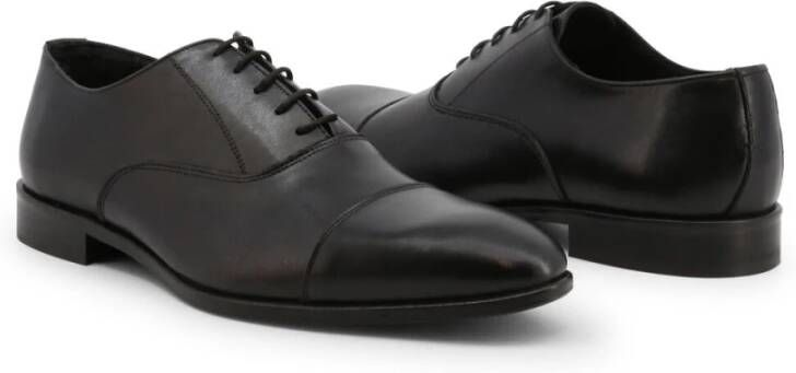 Duca di Morrone Elio Leren Veterschoenen Zwart Black Heren