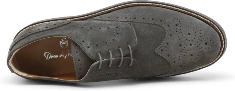 Duca di Morrone Enrico Suède Veterschoenen Grijs Gray Heren