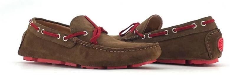 Duca di Morrone Italiaanse leren schoudertas met ritssluiting Brown Heren