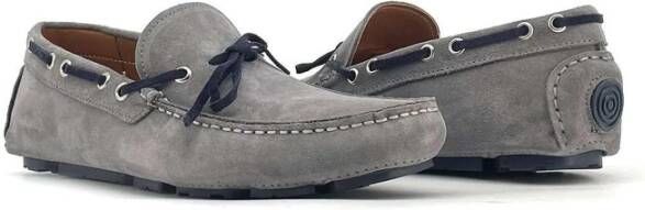 Duca di Morrone Logo Detail Leren Schoudertas Gray Heren