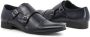 Duca di Morrone Navy Leren Lage Schoenen Gesp Detail Blue Heren - Thumbnail 2