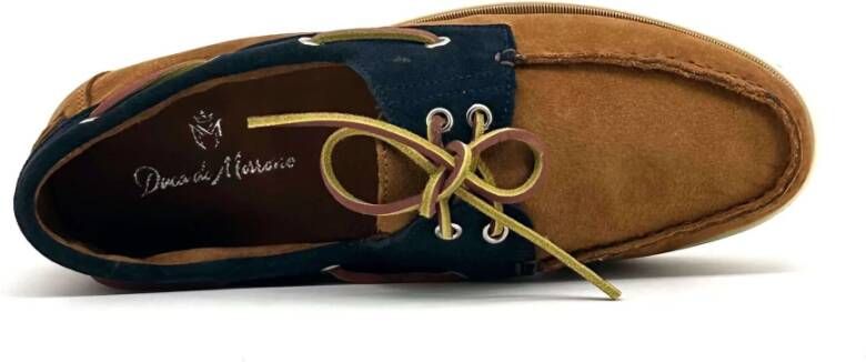 Duca di Morrone Santiago Suède Mocassins Bruin Blauw Brown Heren