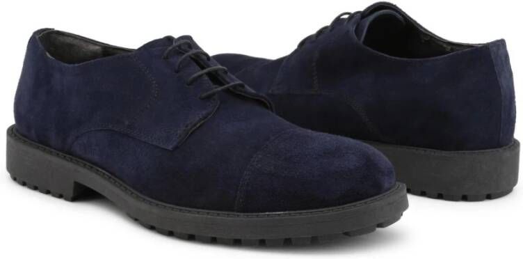 Duca di Morrone Stijlvolle Veterschoenen voor Mannen Blue Heren