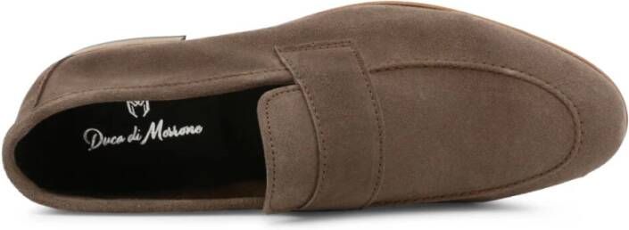 Duca di Morrone Suede Brown Loafers Lente Zomer Collectie Brown Heren