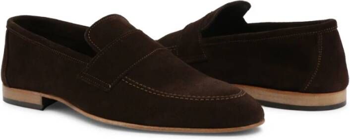 Duca di Morrone Suede Brown Loafers Lente Zomer Mannen Brown Heren