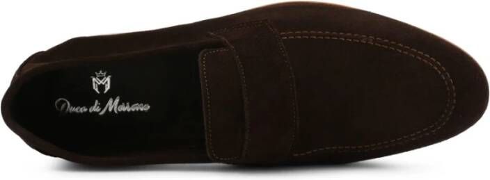 Duca di Morrone Suede Brown Loafers Lente Zomer Mannen Brown Heren