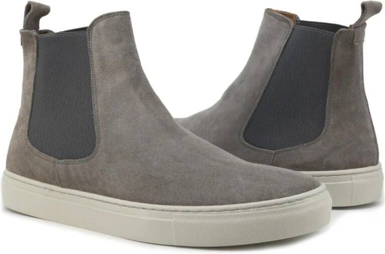 Duca di Morrone Suede Chelsea Enkellaarzen Mannen Gray Heren