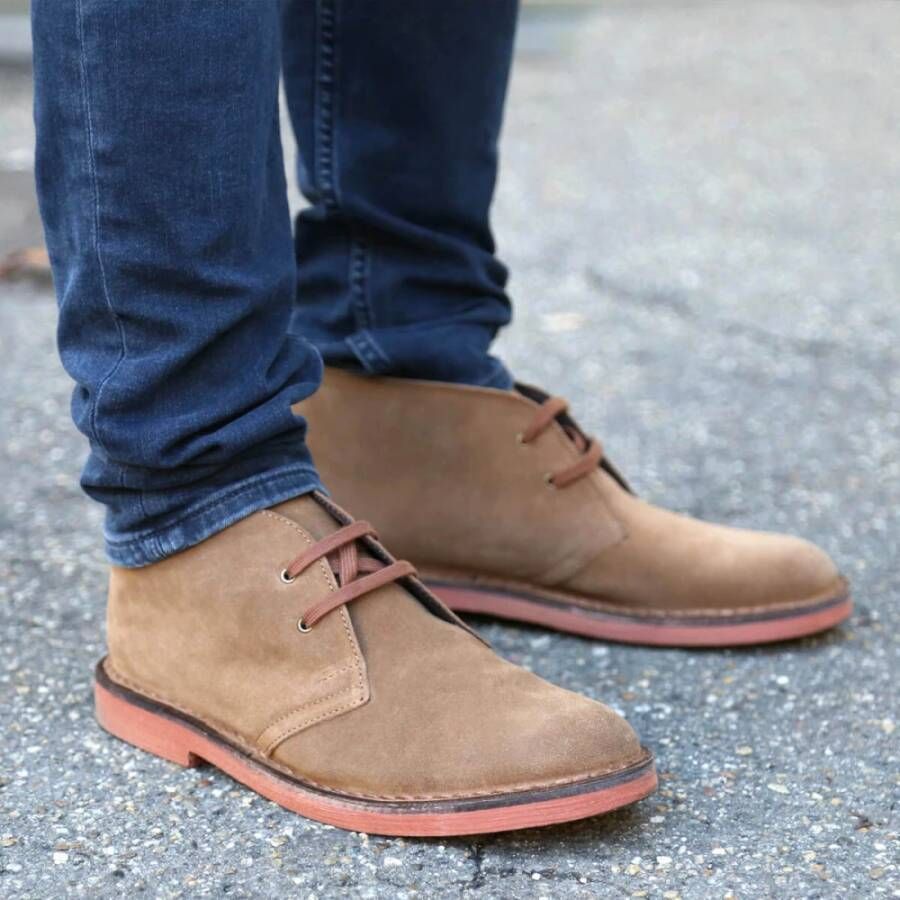 Duca di Morrone Suède Veterschoenen Herfst Winter Mannen Brown Heren