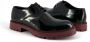 Duca di Morrone Zwart Bordeaux Leren Veterschoenen Black Heren - Thumbnail 2