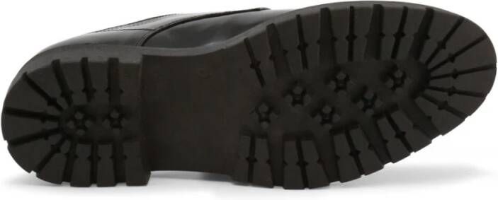 Duca di Morrone Zwarte Leren Veterschoenen Black Heren