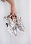 Dwrs Chunky Sole Metallic Sneakers voor dames Beige Dames - Thumbnail 2