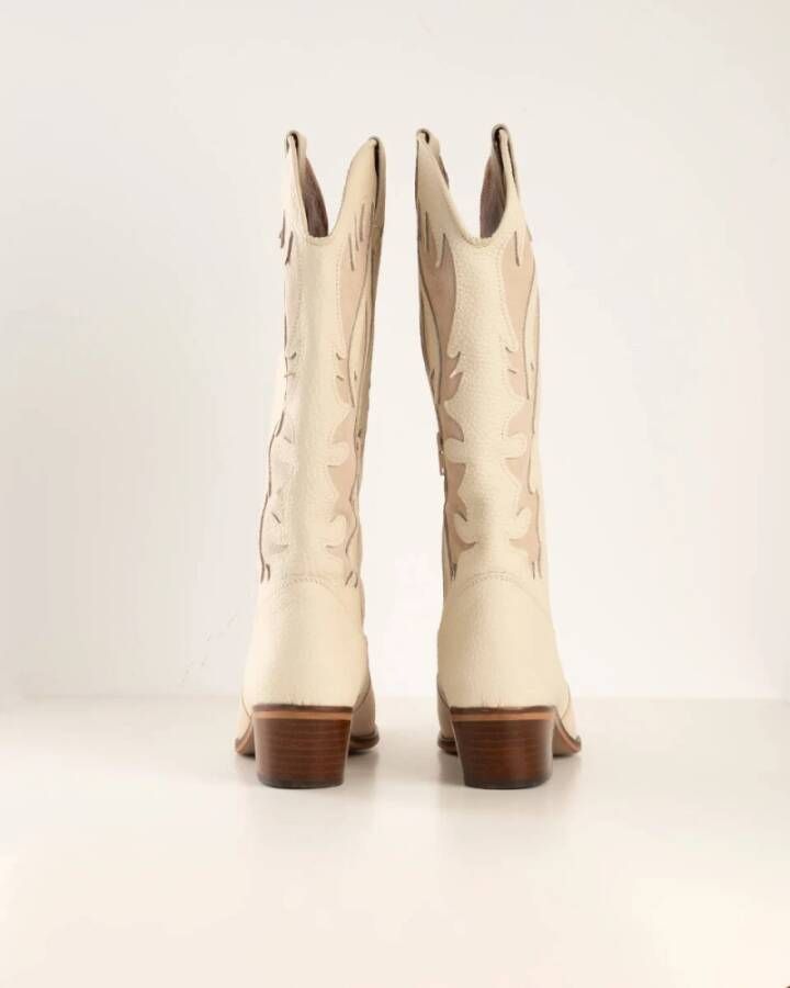 Dwrs Cowboylaarzen Beige Dames