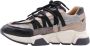 DWRS Los Angeles chunky leren sneakers taupe zwart - Thumbnail 5