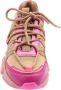 DWRS Los Angeles chunky leren sneakers met panterprint roze camel - Thumbnail 5