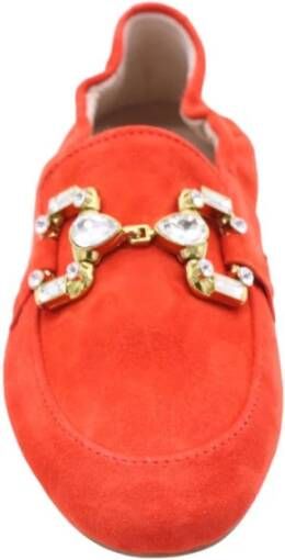 E mia Comfortabele Mocassin Loafers Red Dames