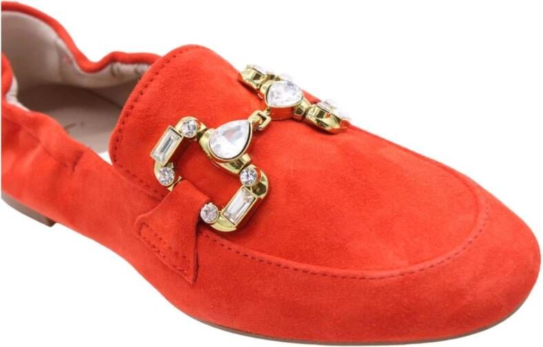 E mia Comfortabele Mocassin Loafers Red Dames