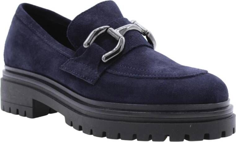 E mia Stijlvolle Mocassin Schoenen voor Mannen Blue Dames