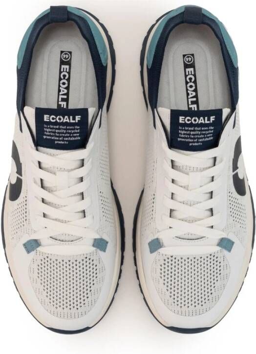 Ecoalf Moderne Mumbai Wit Blauw Sneakers White Heren