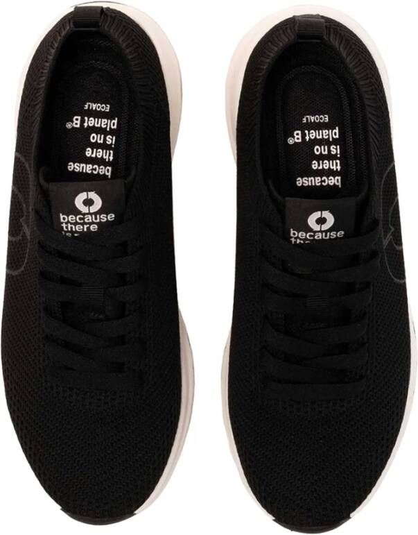 Ecoalf Zwarte Casual Textiel Sneakers met 4cm Rubberen Zool Black Heren