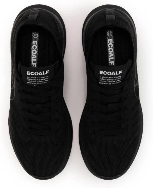 Ecoalf Zwarte Gebreide Vegan Sneakers Black Dames