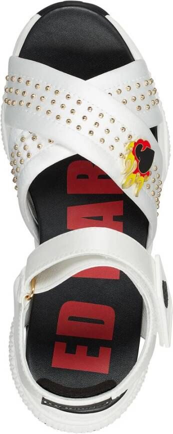 Ed Hardy Flaming Sandal Trendsetter White Dames