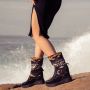 El Vaquero Zwarte mocassin laars met wollen schacht Black Dames - Thumbnail 2