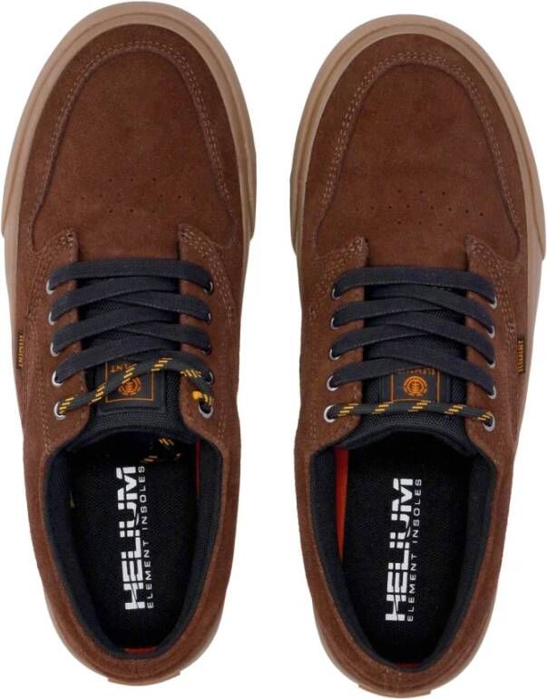 Element Kastanje Skate Schoenen met Vetersluiting Brown Heren