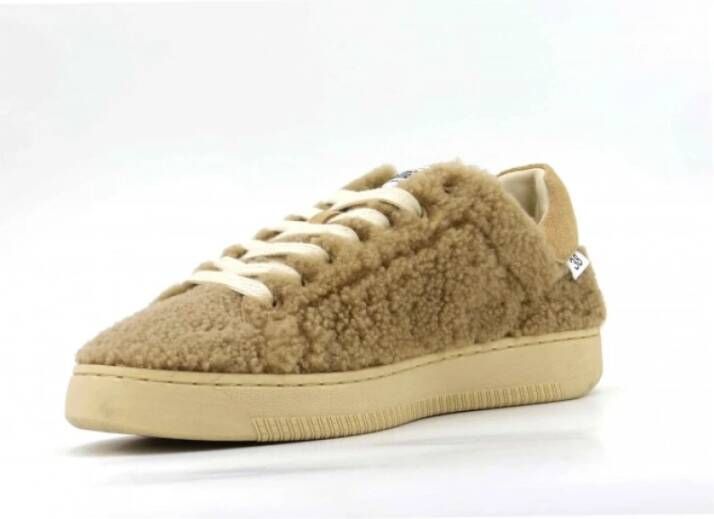 Elena Iachi Bont sneaker Kameel synthetisch bont Beige Dames