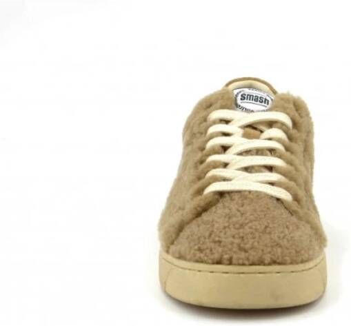 Elena Iachi Bont sneaker Kameel synthetisch bont Beige Dames