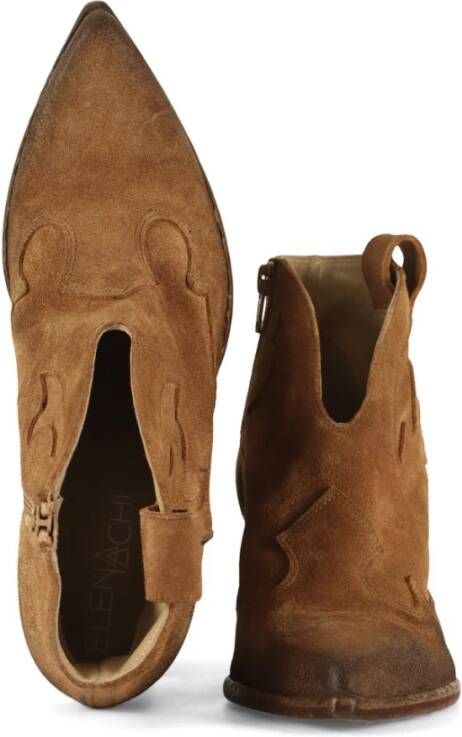 Elena Iachi Cowboy Boots Brown Dames