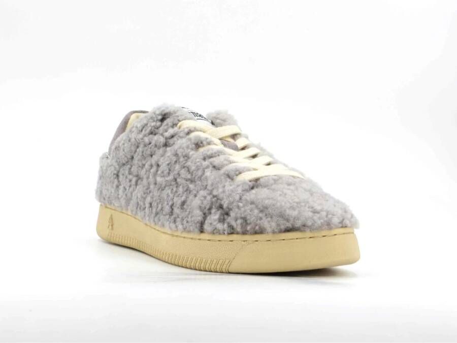 Elena Iachi Faux Fur Sneaker Smash Camel Gray Dames