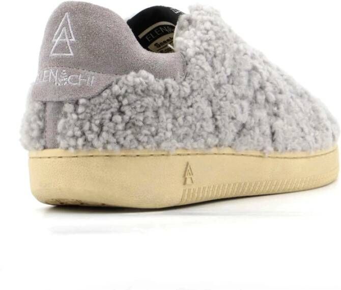 Elena Iachi Faux Fur Sneaker Smash Camel Gray Dames