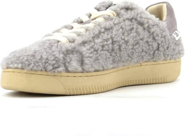 Elena Iachi Faux Fur Sneaker Smash Camel Gray Dames