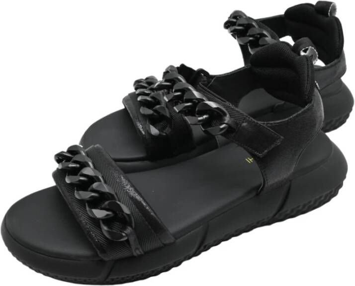 Elena Iachi Swing Fluid Zwarte Sandalen Black Heren