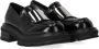 Elena Iachi Zwarte Geborsteld Leren Loafer met Zilveren Inzet Black Dames - Thumbnail 2