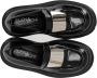 Elena Iachi Zwarte Geborsteld Leren Loafer met Zilveren Inzet Black Dames - Thumbnail 6